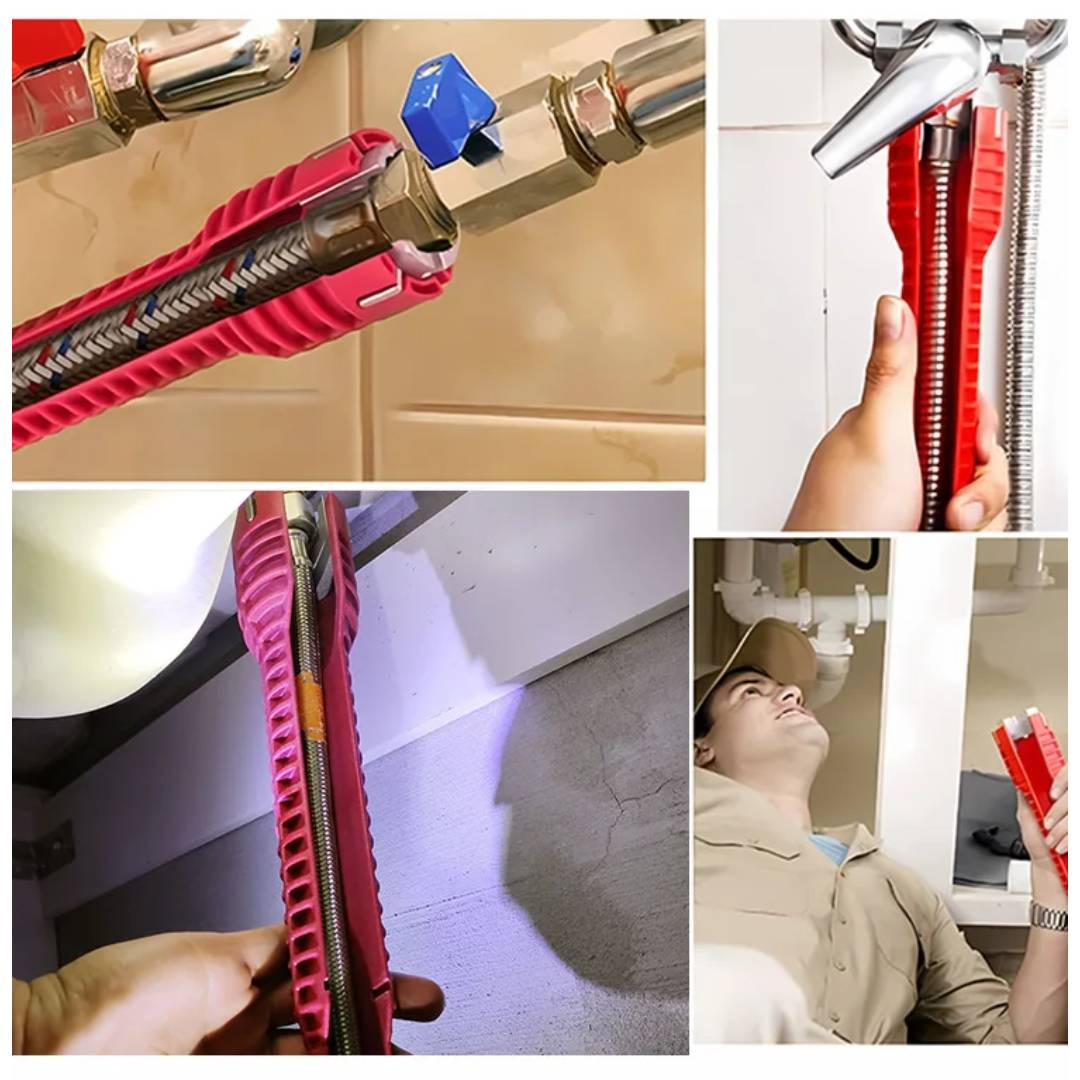 Llave De Tubo Multiuso 14 En 1 para Gasfitería Plomería