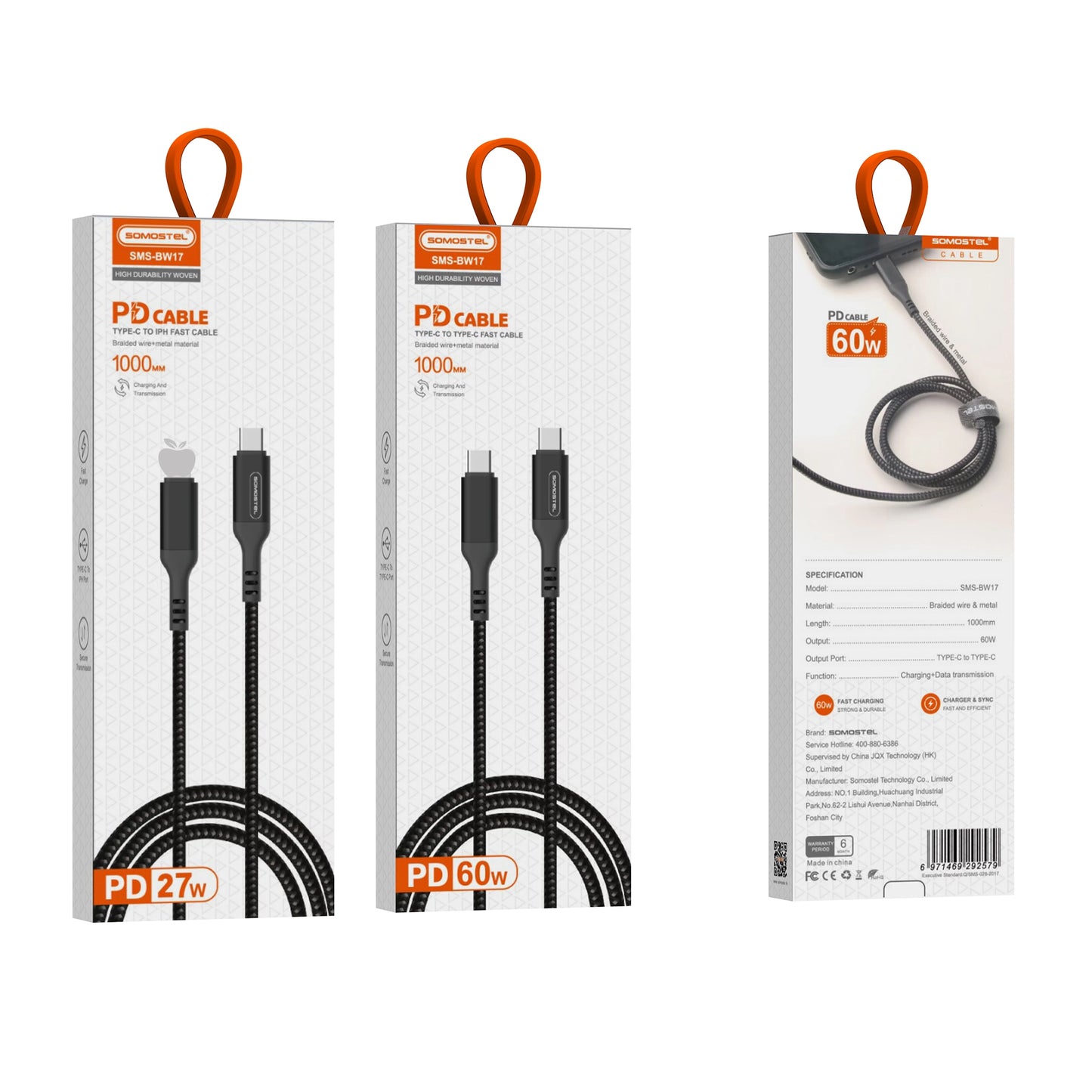 Cable de Carga Rápida SMS-BW17