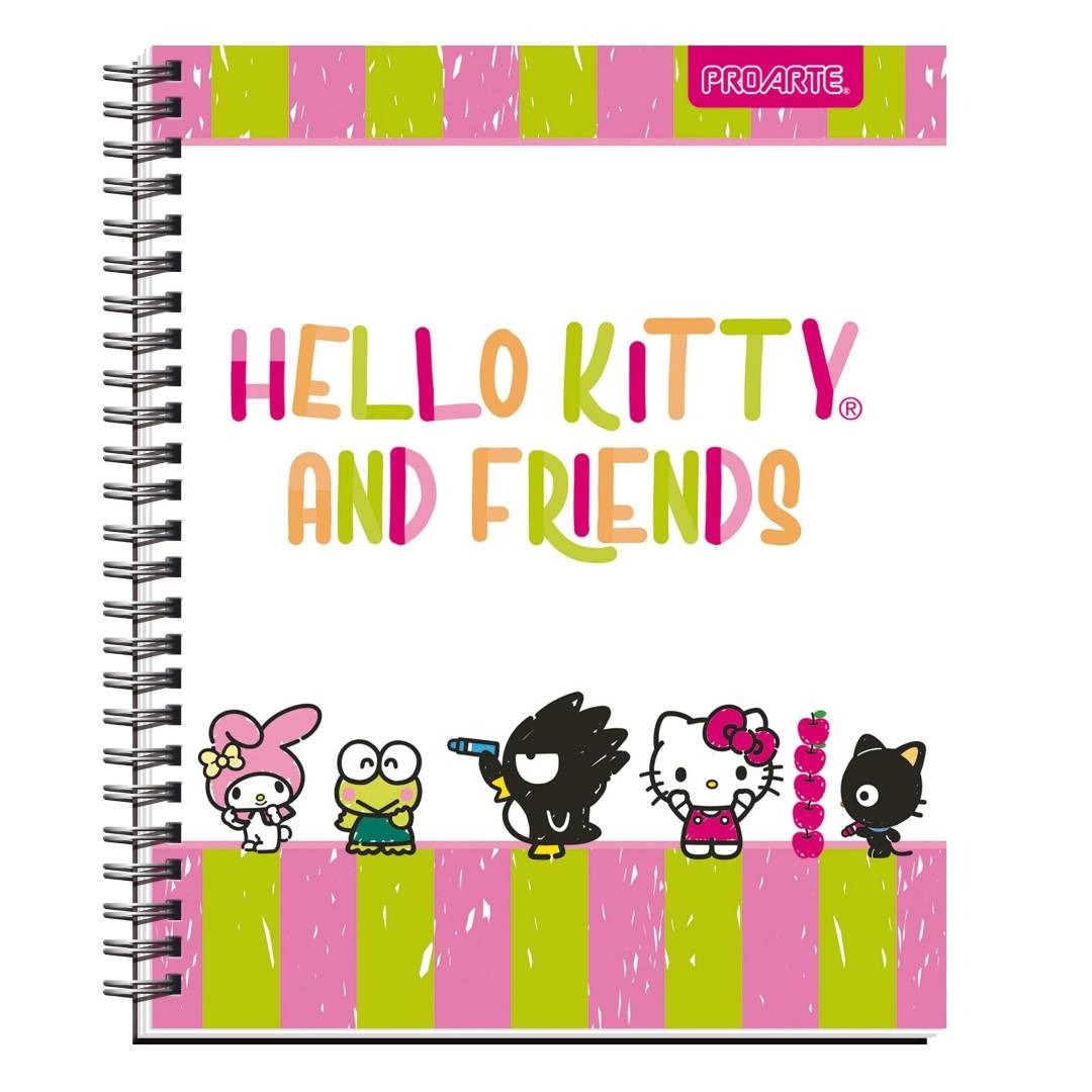 Pack 10 cuaderno Hello Kitty and Friends 100H 7mm