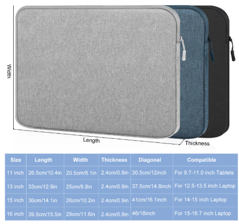 Funda para portátil 13 14 15.6 pulgadas