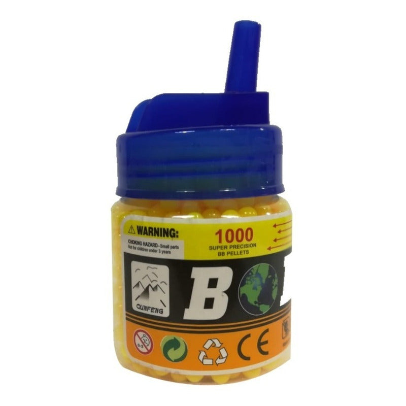 Pack 3 Botella De 1000 Balines Plastico Para Pistolas