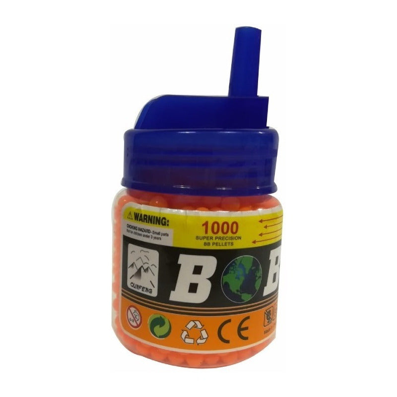Pack 3 Botella De 1000 Balines Plastico Para Pistolas