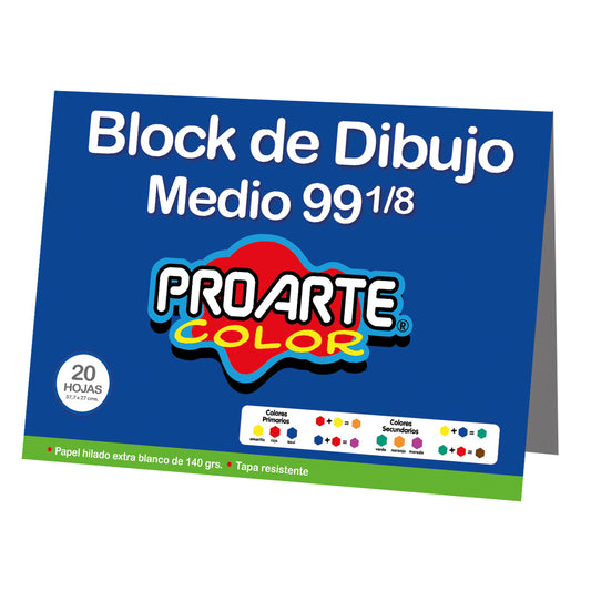 BLOCK PROARTE MEDIO N° 99  1/8 20H.140G 37,7x27cm