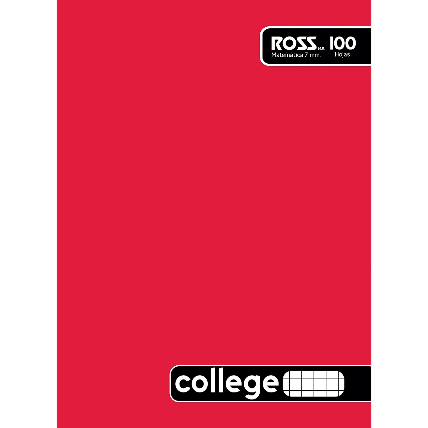 CUAD.ROSS COLLEGE LISO 100 HJ  7MM