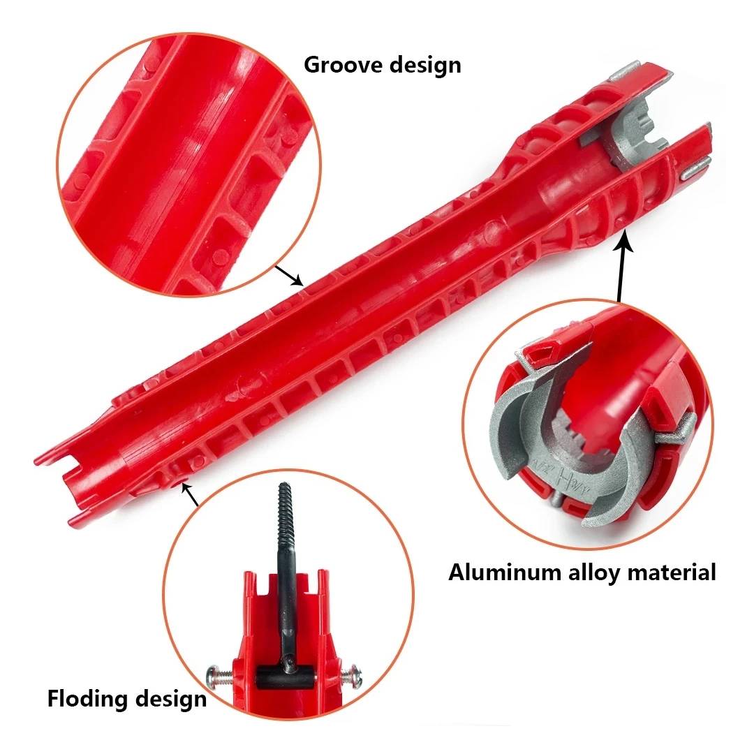 Llave De Tubo Multiuso 14 En 1 para Gasfitería Plomería