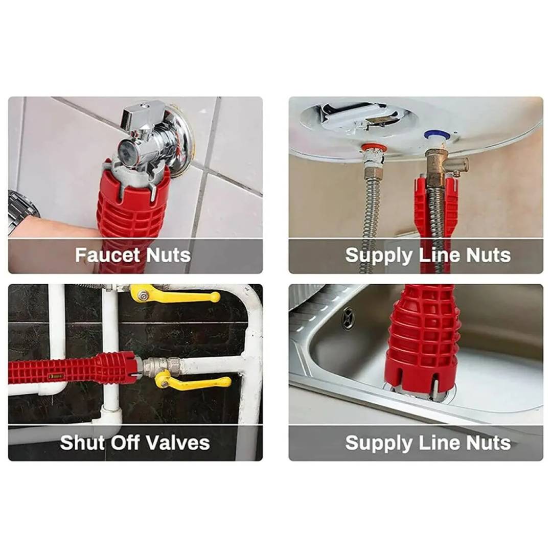 Llave De Tubo Multiuso 14 En 1 para Gasfitería Plomería