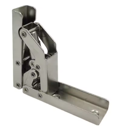 Bisagra plegable de 90 grados sin agujeros, soportes de patas de mesa, resorte plano de 180 grados, Conector de Hardware para muebles