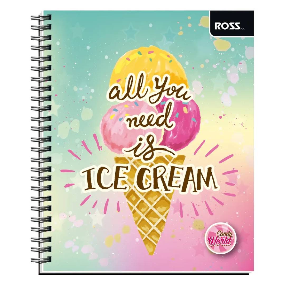 Pack 10 cuadernos ROSS Candy World 100H 7mm