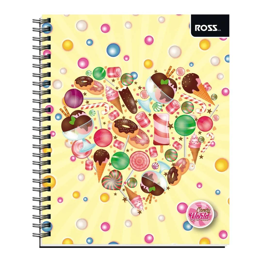 Pack 10 cuadernos ROSS Candy World 100H 7mm