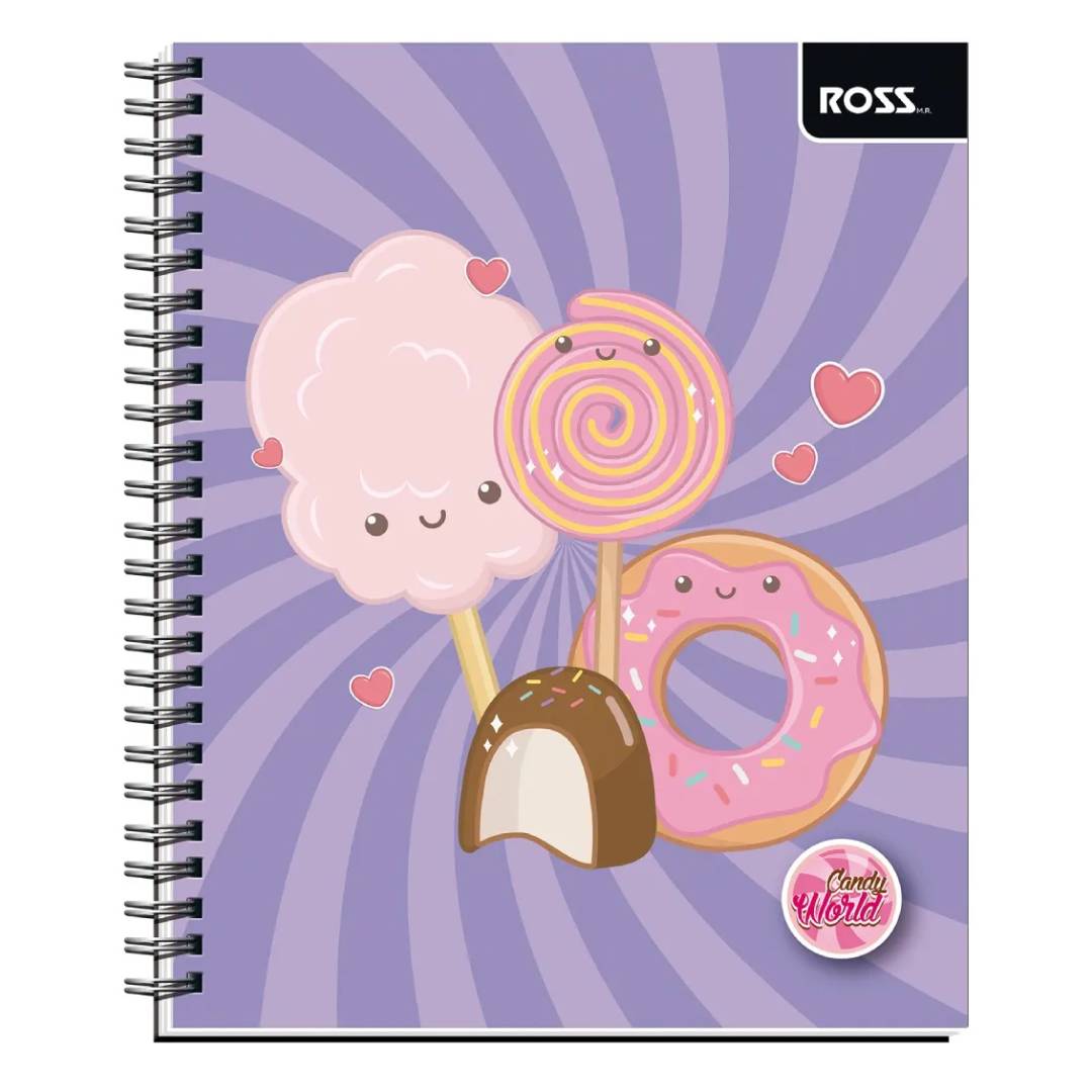 Pack 10 cuadernos ROSS Candy World 100H 7mm