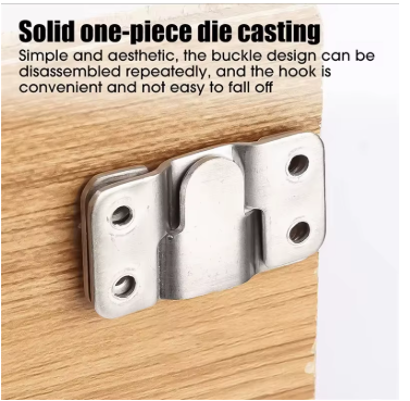 PAR Hebilla colgante de acero inoxidable, marco de imagen, marco de espejo, hebilla de imagen colgante, hebilla de marco de imagen de espejo de cama