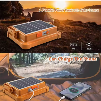 Lampara Solar recargable para exteriores, reflector LED portátil, proyector recargable, lámpara de construcción