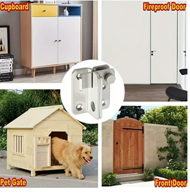 Pestillos de puerta abatibles, pestillo de perno deslizante, cerradura de puerta de seguridad para gabinete de Granero, jaula para mascotas, jardín, baño, garaje, ventana deslizante, 1 ud.