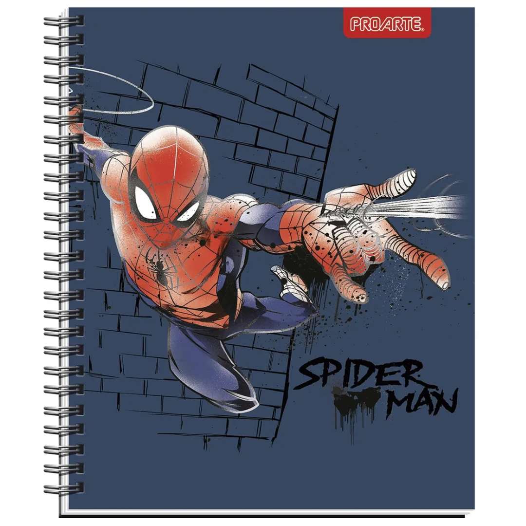 Pack 10 cuadernos Spiderman Metalizados Proarte 100H 7mm
