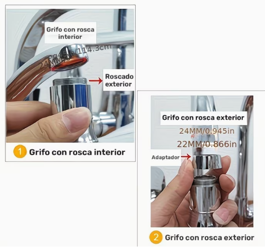 Grifo de agua con luz intermitente