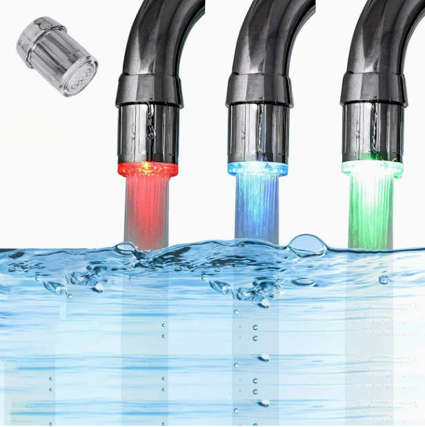 Grifo de agua con luz intermitente