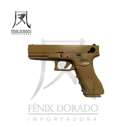 Pistola Modelo Glock 18c - VG1-A TAN de Green Gas Automática