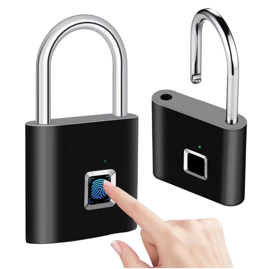 Candado Con Huella Digital Recargable Resistente Al Agua