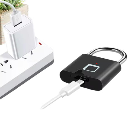 Candado Con Huella Digital Recargable Resistente Al Agua
