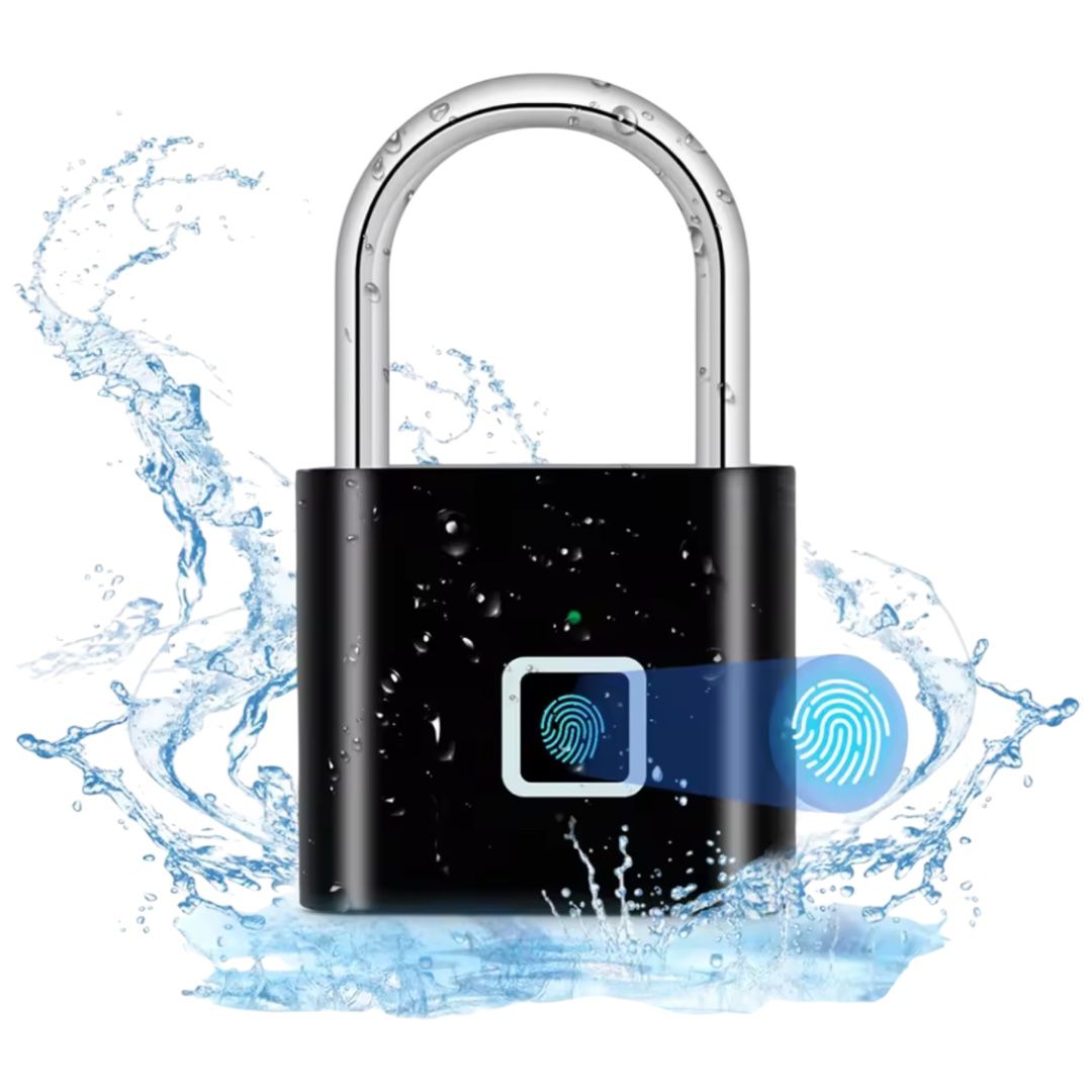 Candado Con Huella Digital Recargable Resistente Al Agua
