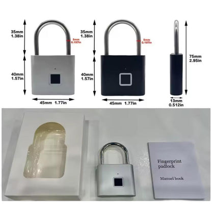 Candado Con Huella Digital Recargable Resistente Al Agua