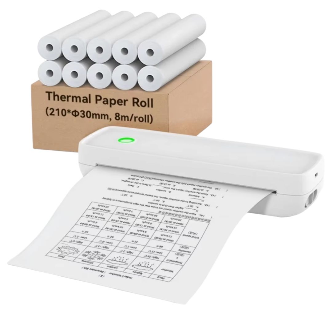 Pck 4 Rollos Térmicos A4 Papel Blanco Para Impresora Térmica