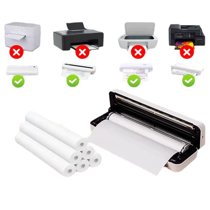 Pck 4 Rollos Térmicos A4 Papel Blanco Para Impresora Térmica