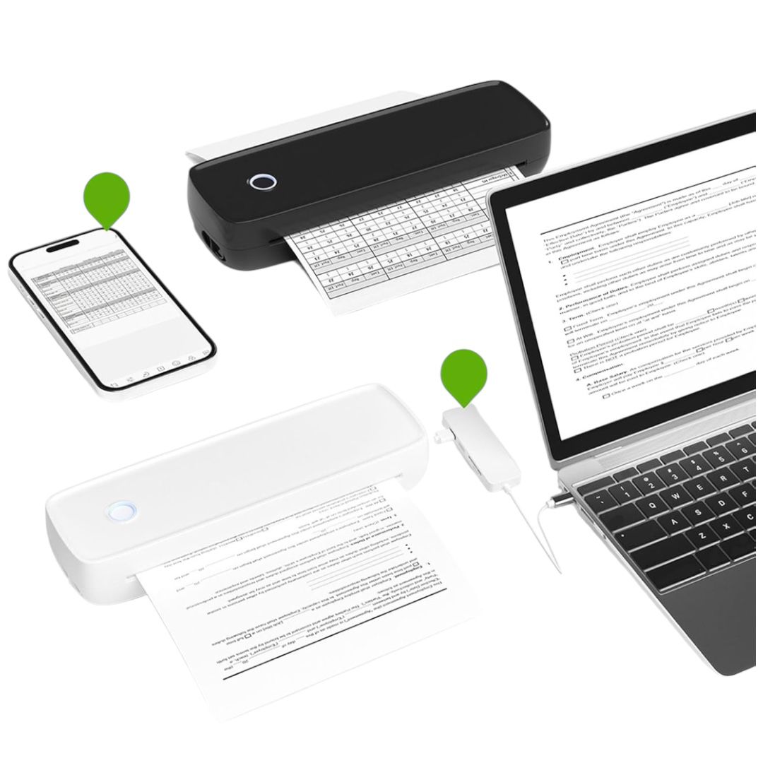 Impresora Termica A4 Portatil Bluetooth + Rollo Papel