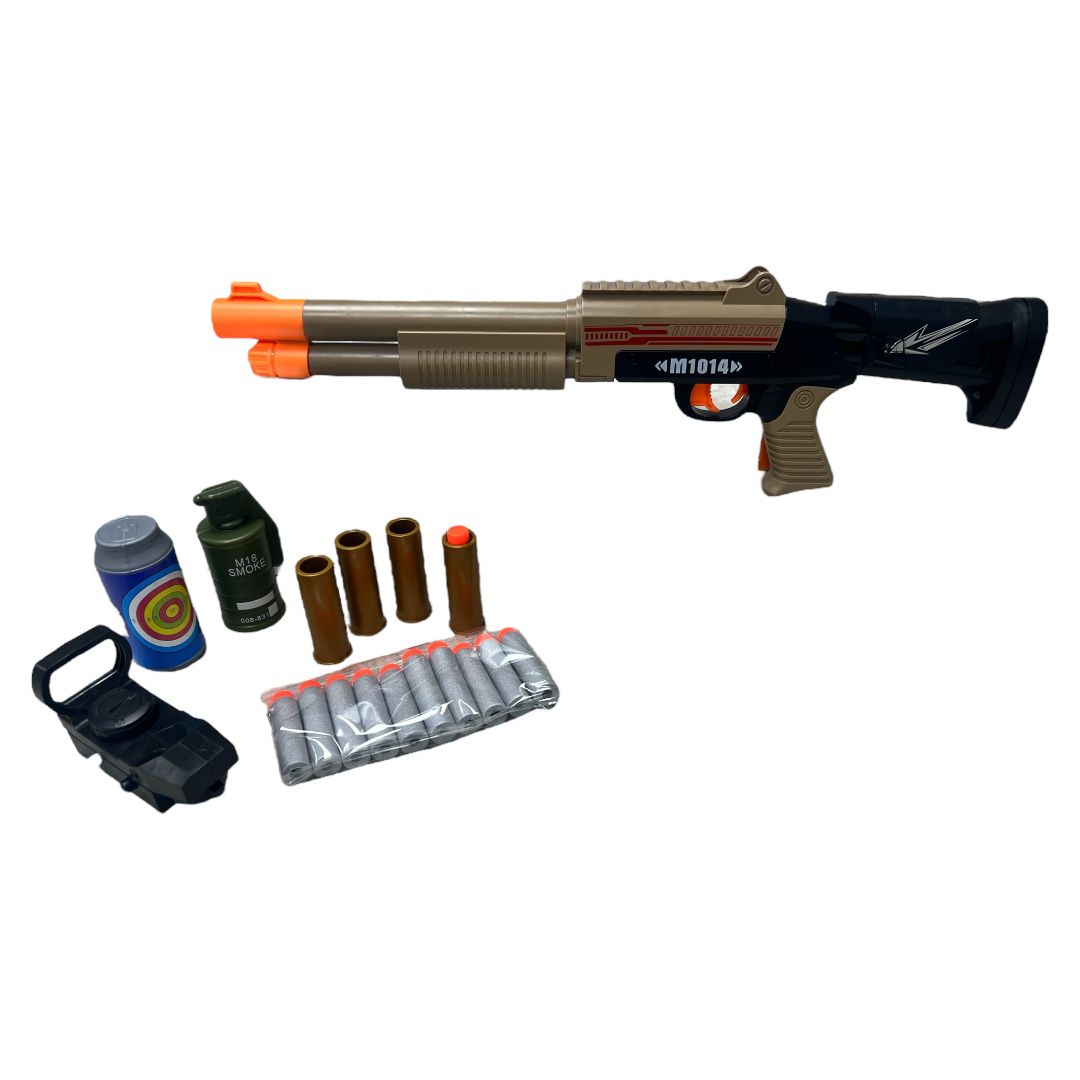 Juguete Escopeta Lanza Dardos M1014 Simuladora Expulsa Casquillos -D089AB