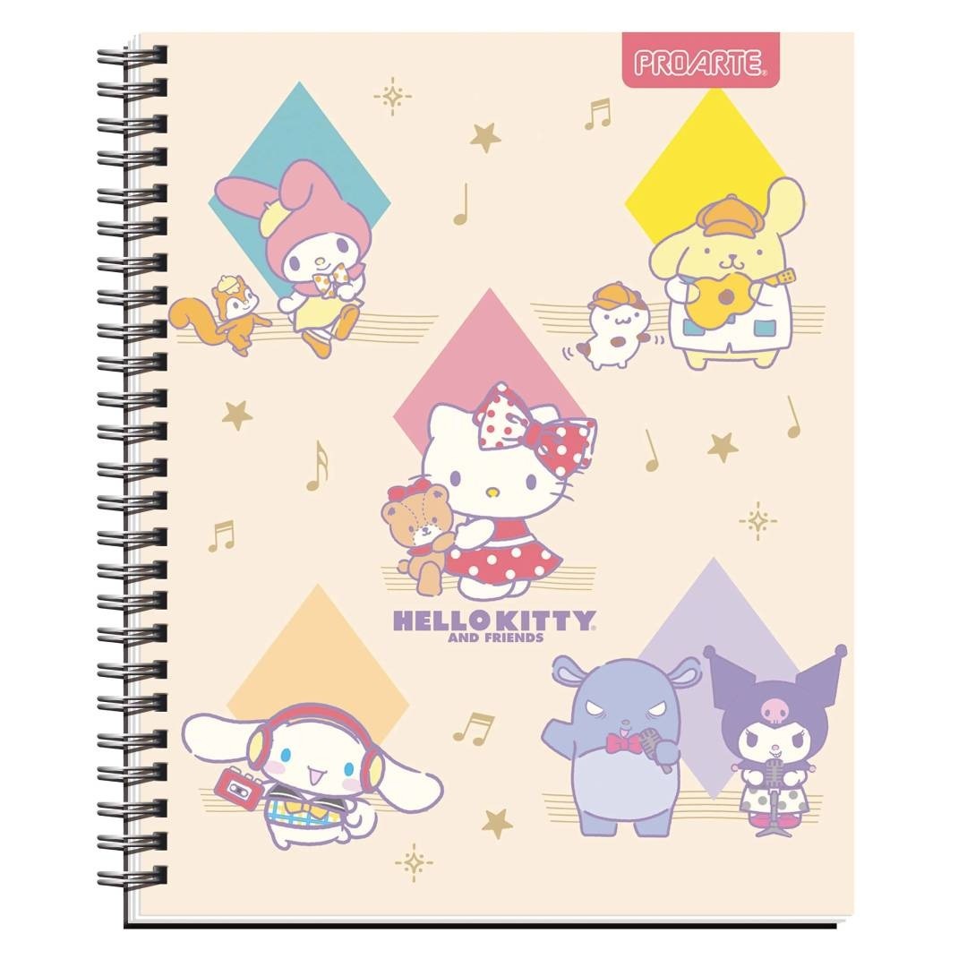 Pack 10 cuaderno Hello Kitty and Friends 100H 7mm