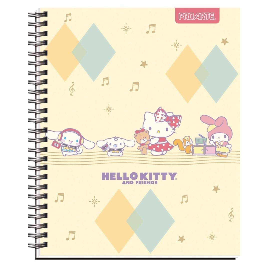 Pack 10 cuaderno Hello Kitty and Friends 100H 7mm