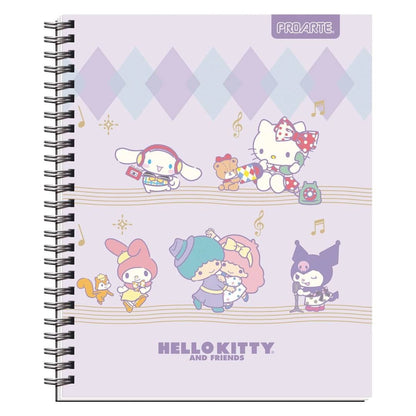 Pack 10 cuaderno Hello Kitty and Friends 100H 7mm