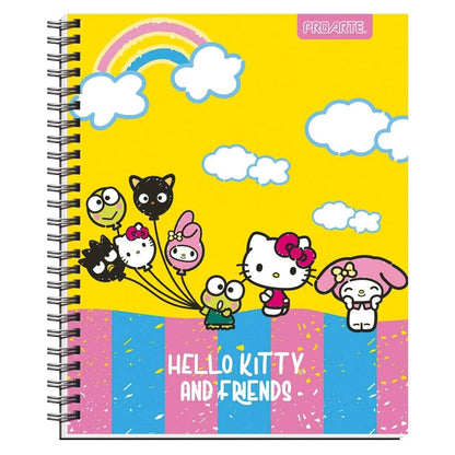 Pack 10 cuaderno Hello Kitty and Friends 100H 7mm