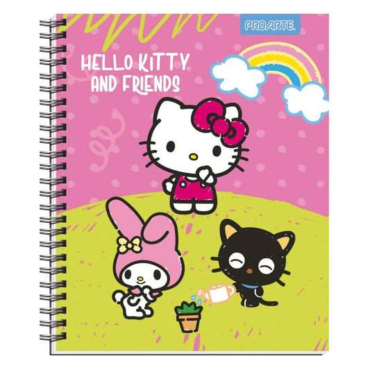 Pack 10 cuaderno Hello Kitty and Friends 100H 7mm