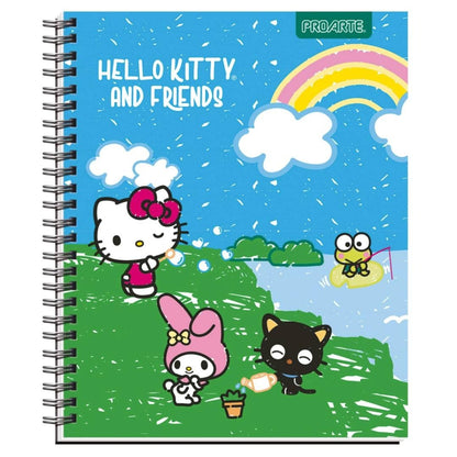 Pack 10 cuaderno Hello Kitty and Friends 100H 7mm