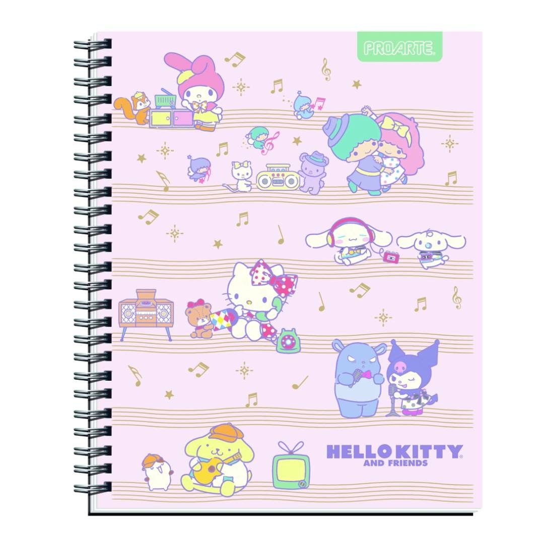 Pack 10 cuaderno Hello Kitty and Friends 100H 7mm