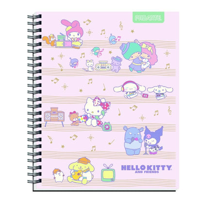 Pack 10 cuaderno Hello Kitty and Friends 100H 7mm
