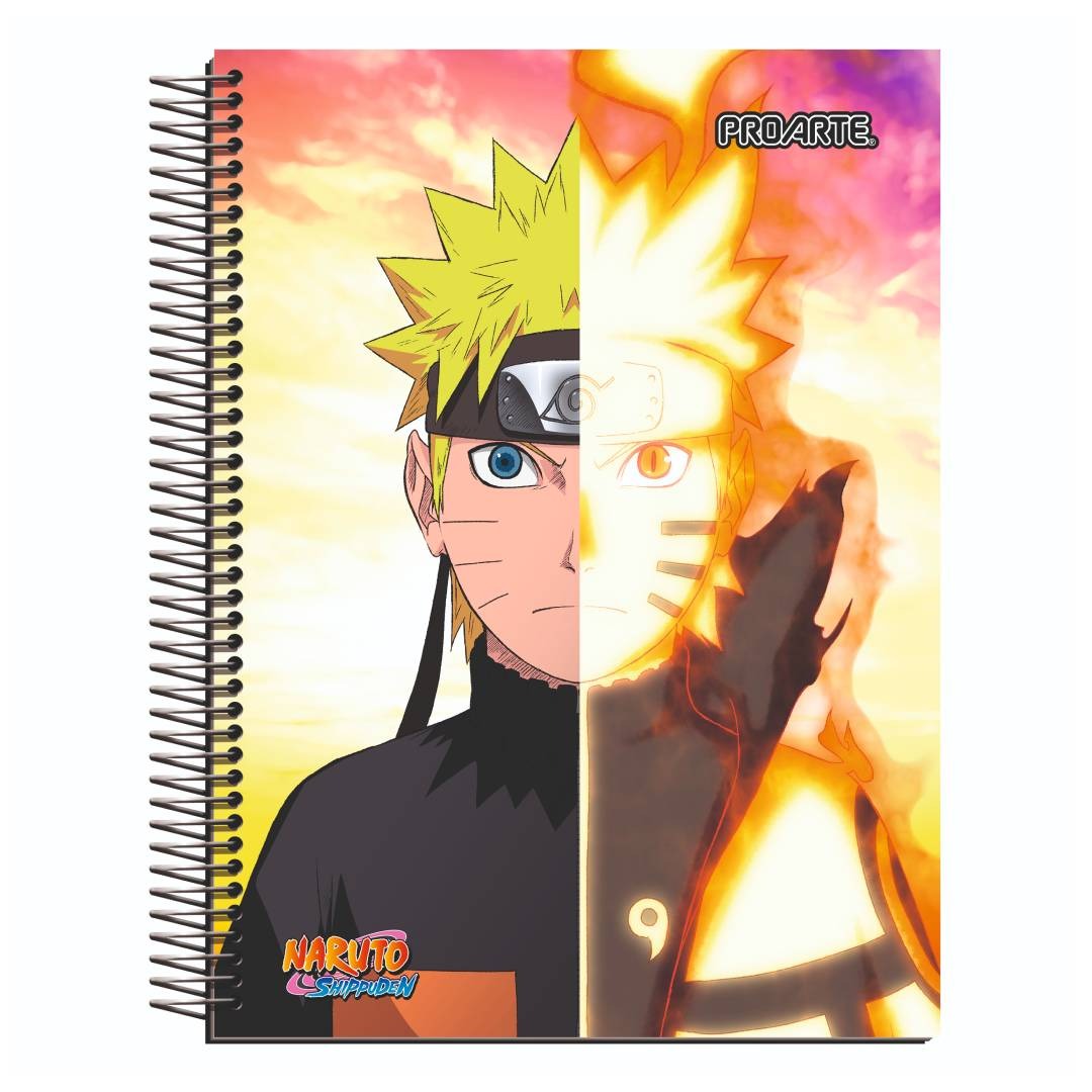 Pack 6 cuadernos Naruto Proarte 3 materias 150H 7mm