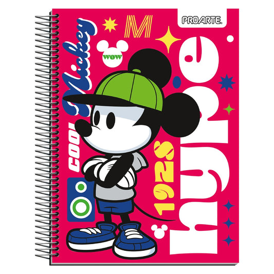 Pack 6 cuadernos Mickey Mouse Proarte 3 materias 150H 7mm