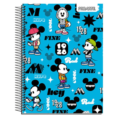 Pack 6 cuadernos Mickey Mouse Proarte 3 materias 150H 7mm