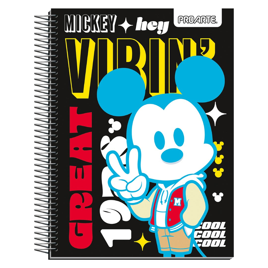 Pack 6 cuadernos Mickey Mouse Proarte 3 materias 150H 7mm