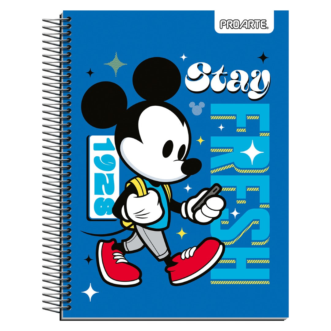 Pack 6 cuadernos Mickey Mouse Proarte 3 materias 150H 7mm