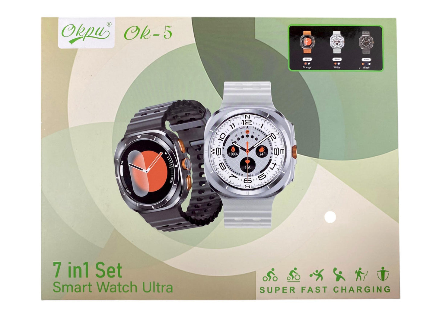 Smart Watch Ok-5 Ultra 46 Mm + 7 Correas