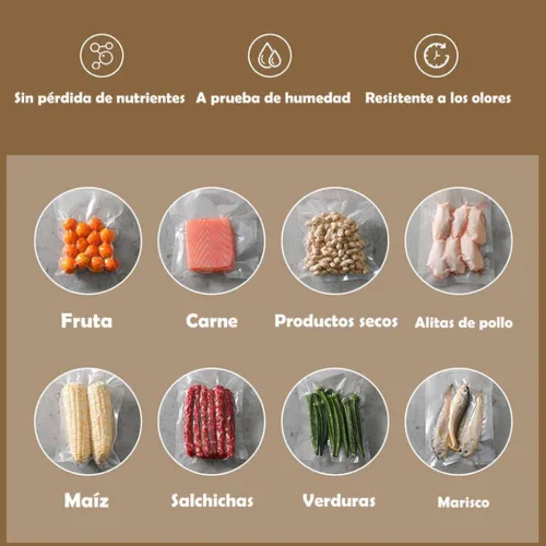 Maquina Selladora Al Vacío Alimentos Sellador + 10 Bolsas