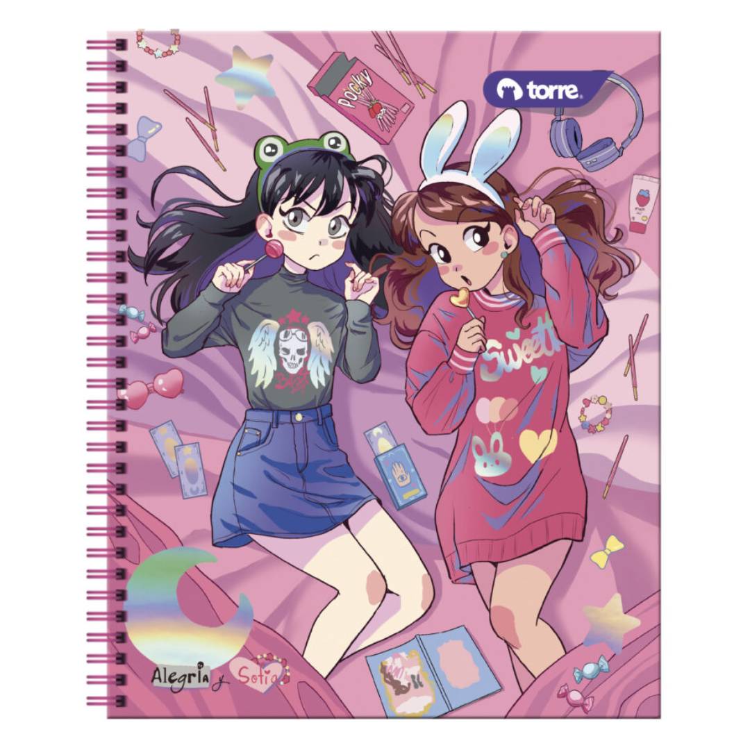 Pack 10 cuadernos Alegrìa y Sofìa Torre 100H 7mm