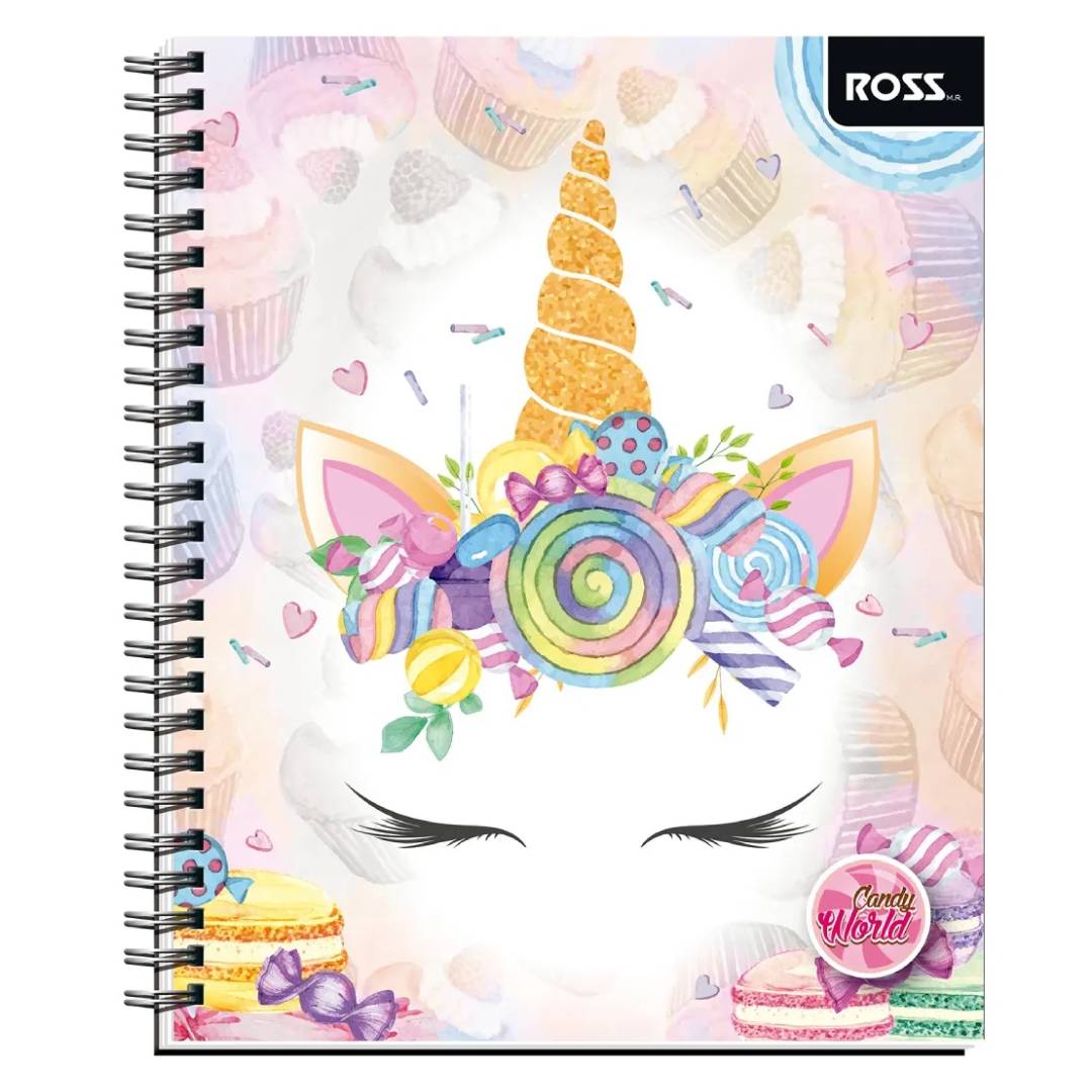 Pack 10 cuadernos ROSS Candy World 100H 7mm