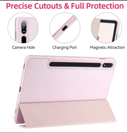 Funda 3Pliegue protectora de cuero PU con soporte magnético