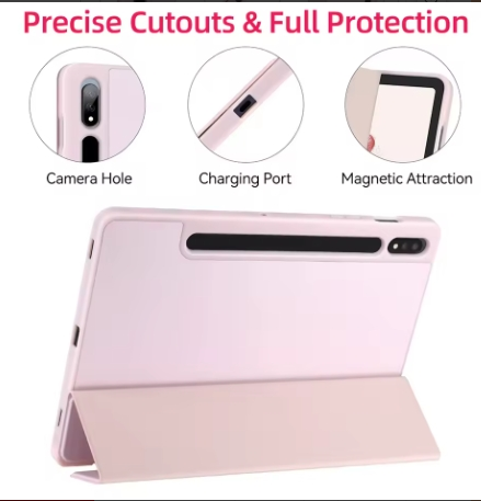 Funda 3Pliegue protectora de cuero PU con soporte magnético
