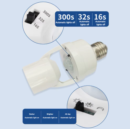 Portalámparas sensor activado por voz