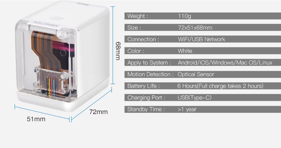 Mini impresora portátil a Color